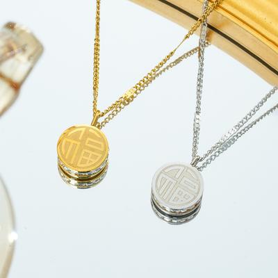 Divpusēja kulona kaklarota nišas dizaina augstas klases rotaslietas