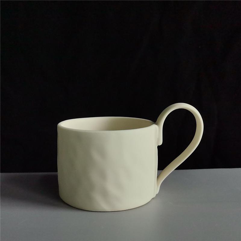 Retro Ceramic Large-Capacity Water Cup Coarse Pottery Afternoon Tea Coffee Cup Home Silent Wind Breakfast Cup
