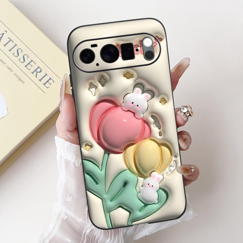 For Google Pixel 10 Case Pixel 10 Pro Cover Cute Rabbit Panda Cat Soft Silicone Matte Phone Cases For Google Pixel10 Pro XL Etui