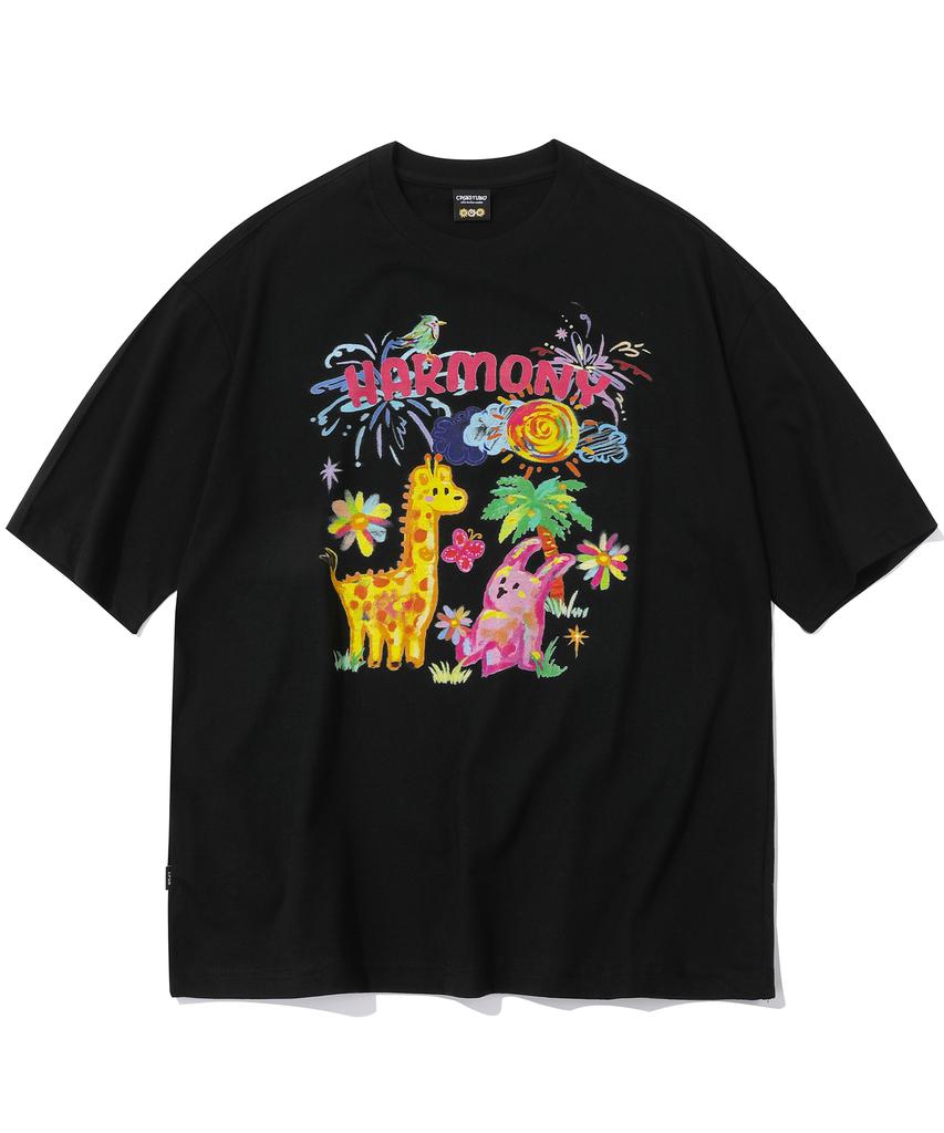 CPGN STUDIO Dtp Harmony Together Short Sleeve T-Shirt Black