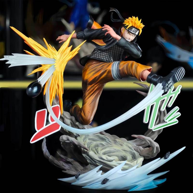 New Unbranded Uzumaki Naruto 22cm Battle Scene Action Figure Collectible Statue Desktop Decor Gift For Anime Fans And Collectors