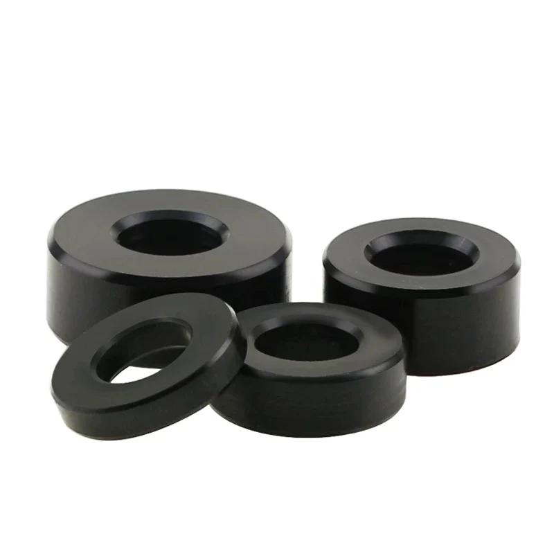 10/20Pcs Black POM Bushing Washer M3 M4 M5 M6 M8 M10 Round Hollow Unthread Standoff Spacer Sleeve Insulated Plastic Gasket