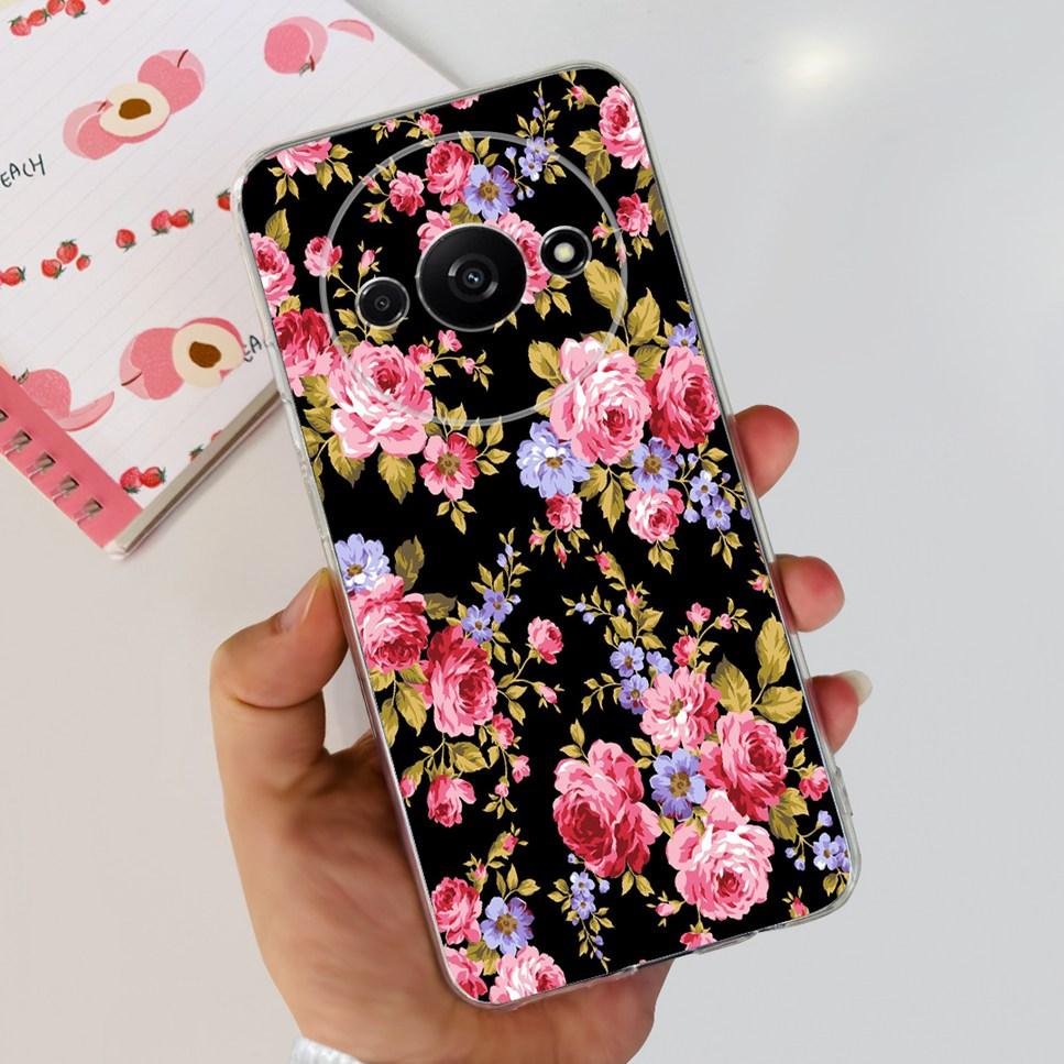 For Xiaomi Redmi A3 4G Case Fashion Girl Cartoon Print Soft Silicone Back Cover For Redmi A3 6.71" Shockproof Phone Case Funda