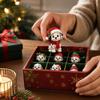 Acrylic Christmas Dog Collectible Toy Miniature Figure