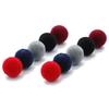 100Pcs 8mm Velvet Fabric Resin Loose Spacer Beads Hole 1mm Colorful Round Beads For DIY Bracelet Earring Jewelry Making Supplies