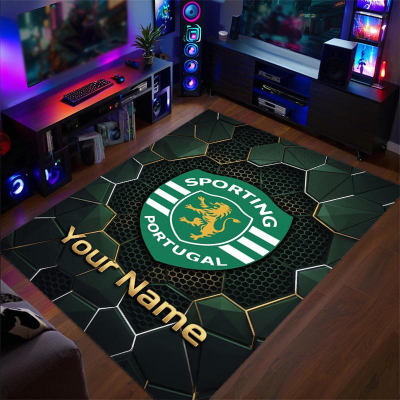 Crystal Velvet Rug Sporting CP Print Custom Name Text Floor Mat Home Decor