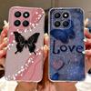 For Honor 400 Smart 5G Case LGN-NX1 Luxury Butterfly Painted Cover Soft Silicone Case For Honor X7d HonorX7d Honor400 Smart Bags