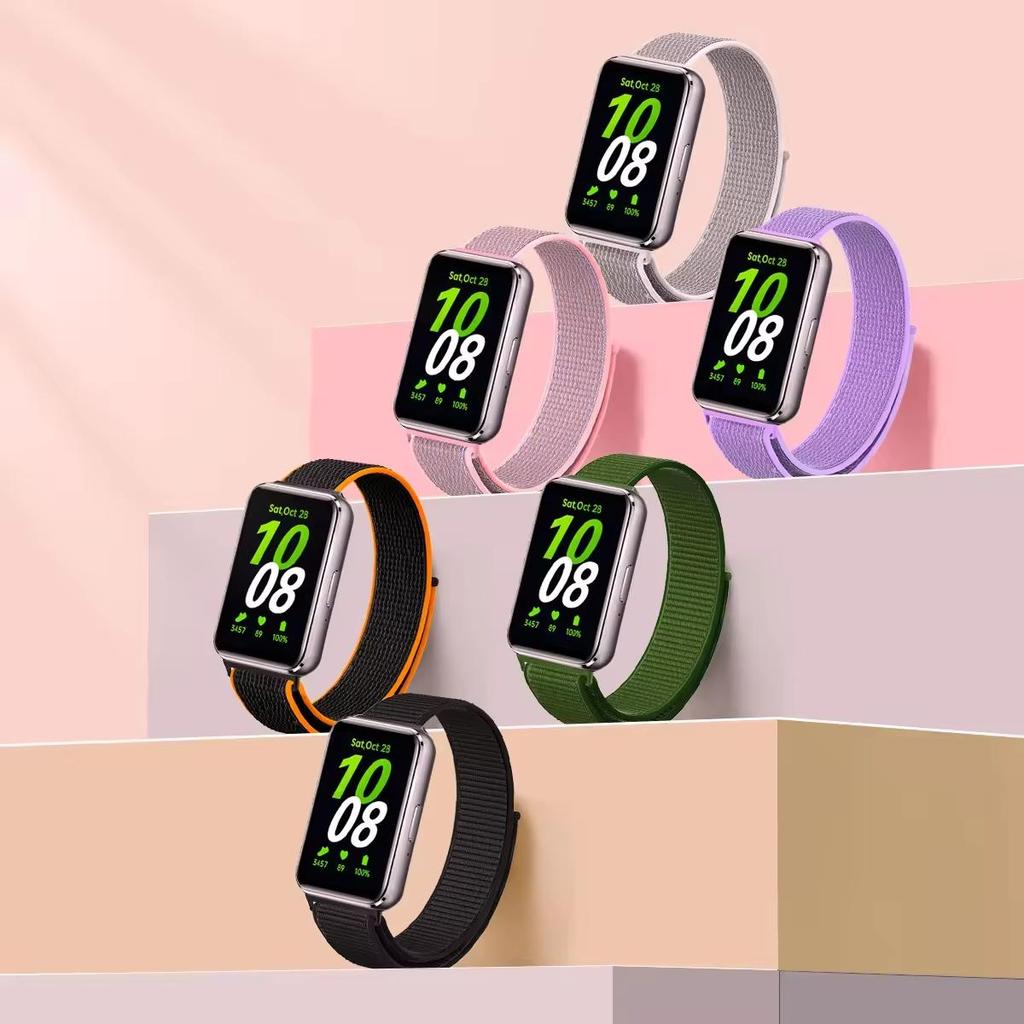 Nylon Watch Band for Samsung Galaxy Fit3 Adjustable Loop Elastic Strap Bracelet for Samsung Galaxy Fit 3 Watchband Accessories