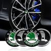 4 Pezzi 3D Per Skoda nero/verde 56mm Adesivo 60mm Emblema Auto Copri Mozzo Ruota Badge adesivi Decalcomanie Accessori Styling usbn43