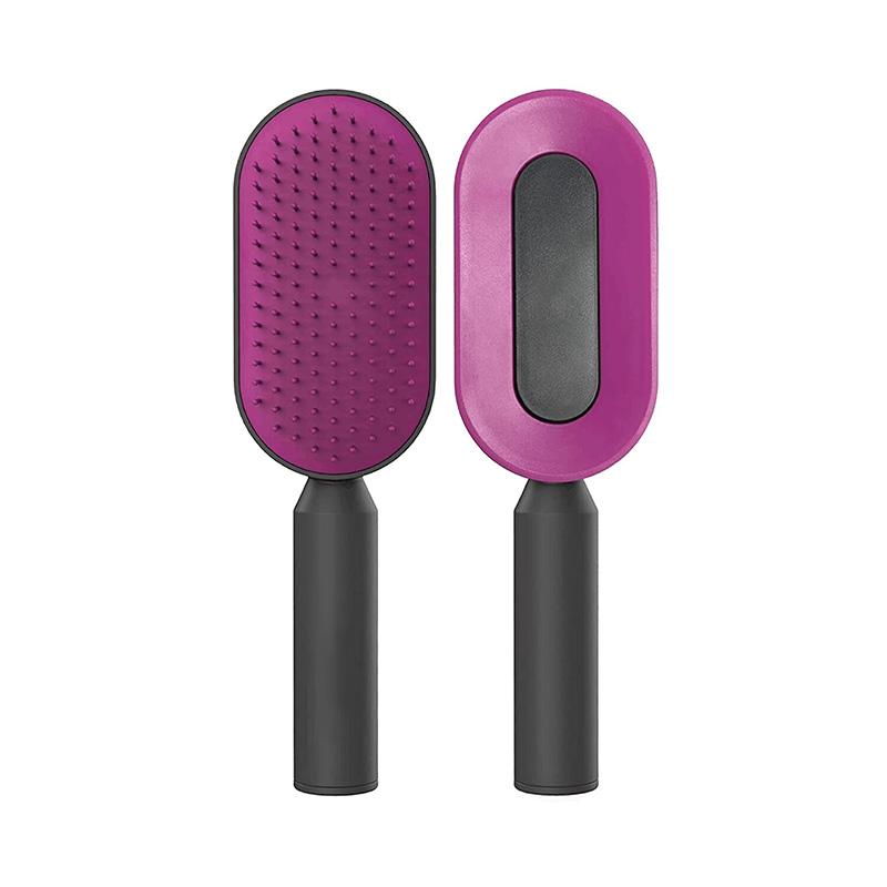 New Self Cleaning 3D Air Cushion Massager Hair Brush Airbag Massage Comb Brush Electroplated Detangling Anti Static Hairbrush