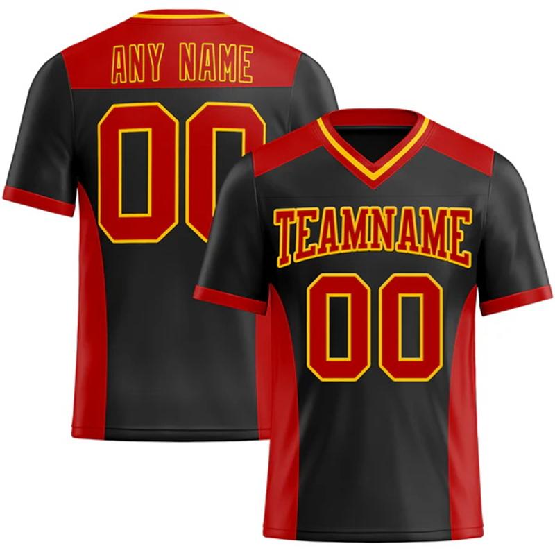 

Custom American Football Jersey Black White Men Women Kids Personalized Printed Team Name Number Sports Uniform Fans Gift XXS