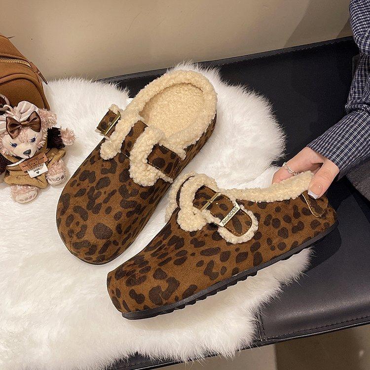 

Баотоу Бокен пушистые тапочки женские носят флис теплые на одной педали интернет-знаменитость осень и зима 2025 новые хлопковые тапочки 40