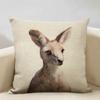 Animal Portrait Bear Lion Tiger Deer Cushion Cover Home Decoration Linen Pillow Cover 45x45cm Sofa Pillow Case Children's Gift