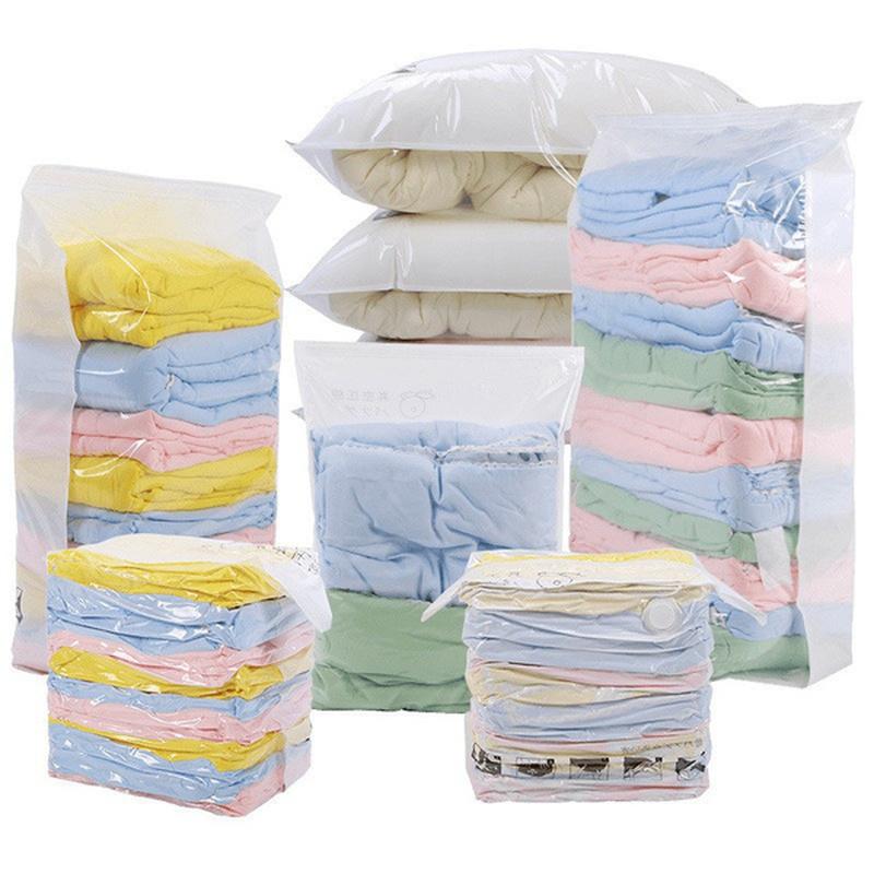 High Capacity Vacuum Bag Package Compressed Organizer for Quilts Clothes Transparent Space Saving Seal Bags Foldable Storage Bag