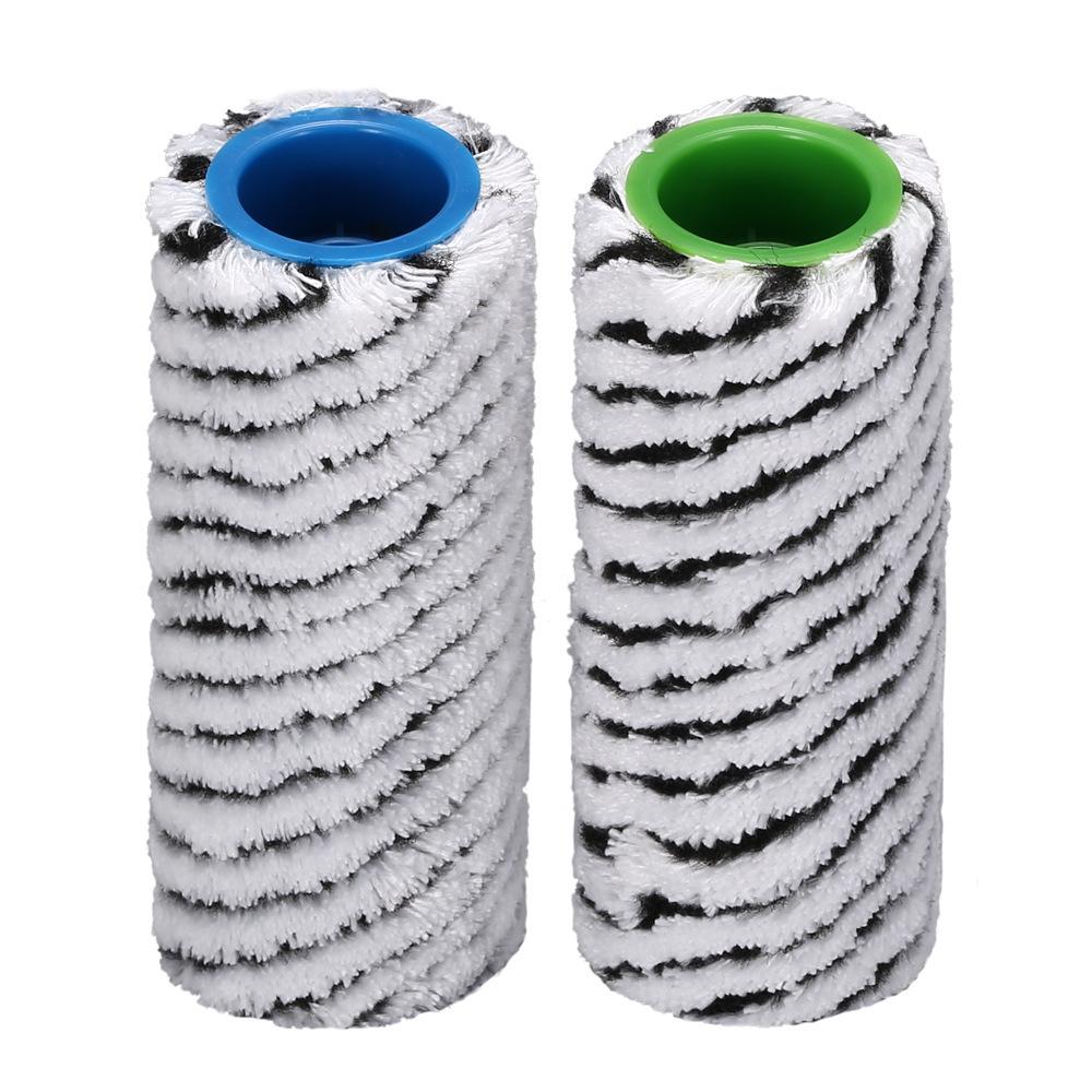 Washable Low Noise Replacement Brush Roller Microfiber Floor Roller for Karcher FC3 FC3D FC5 FC5D FC7 Black