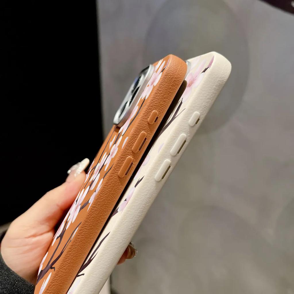Litschi-Muster Handyhülle Für iPhone 11 12 13 14 15 16 17 Pro Max XS XR X 7 8 Plus 16E Air Mit Blumenmuster Weiche Silikonhülle