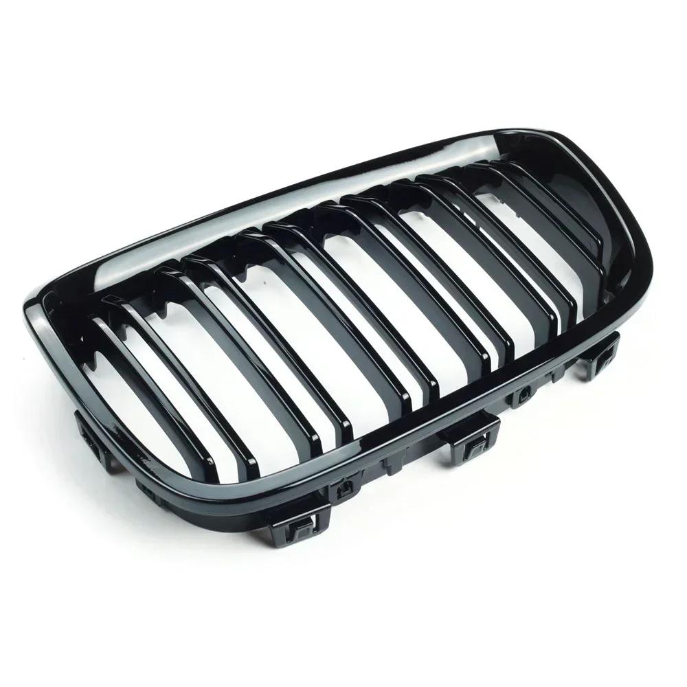 For BMW 1 Series F20 F21 116i 118i Grille Car Front Grill Kidney Grilles Gloss Black Racing Grill 2011-2014 Accessories