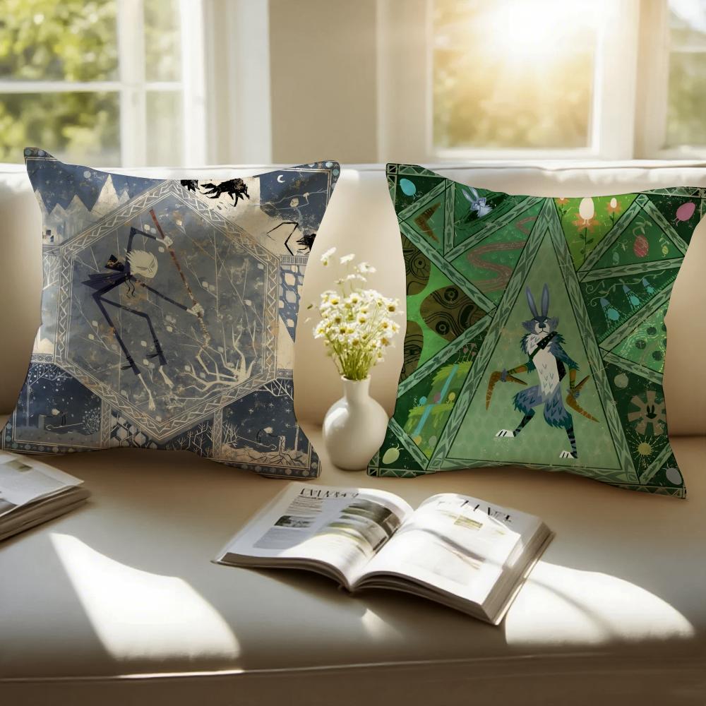 1Pcs R-Rise Of The Guardians Arts Icons Cushion Cover Pillowcase Short Plush Invisible Zipper Room Sofa Cushion Cover