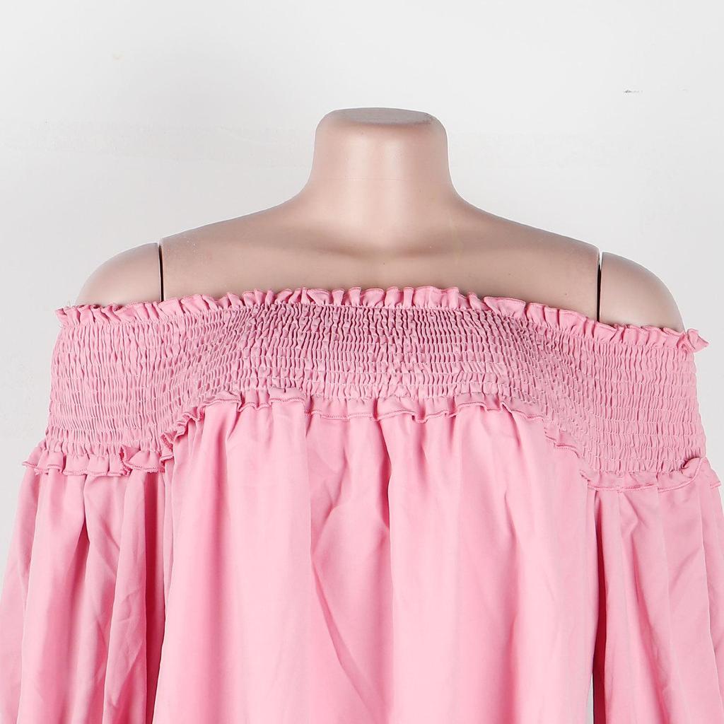 European & American Off-Shoulder Slim Fit Dress