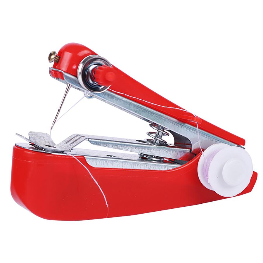 

4 Colors Mini Handheld Manual Sewing Machine Home Quick Clothing Repair Tool Suitable for Cloths Fabrics Common Sewing Tools червоний