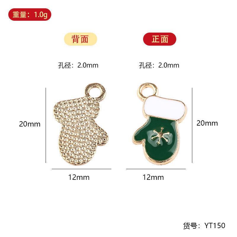 YT zinc alloy oil dripping small pendant, bracelet pendant, Christmas zinc alloy small size pendant