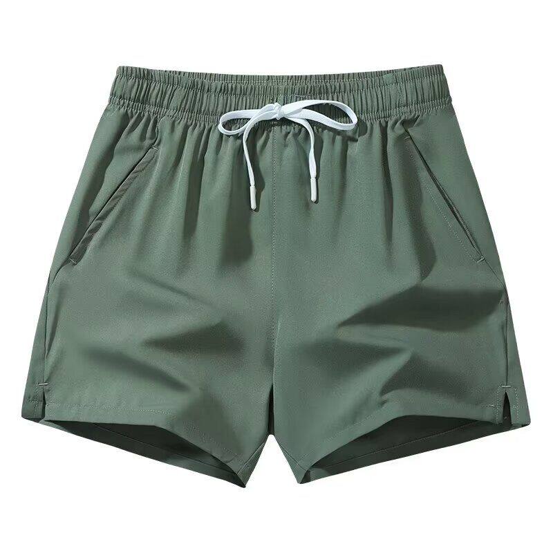 Men's Fitness Sports Shorts Men Plus Size Casual Solid Color Beach Shorts Man Quick Dry Breathable Running Shorts