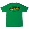 Santa Cruz OVAL FLAME DOT Skateboard T-Shirt KELLY GREEN