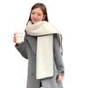 2024 Wool Warm Triangle Scarf with Needle-Lock Edge - High-Grade Solid Color for Women