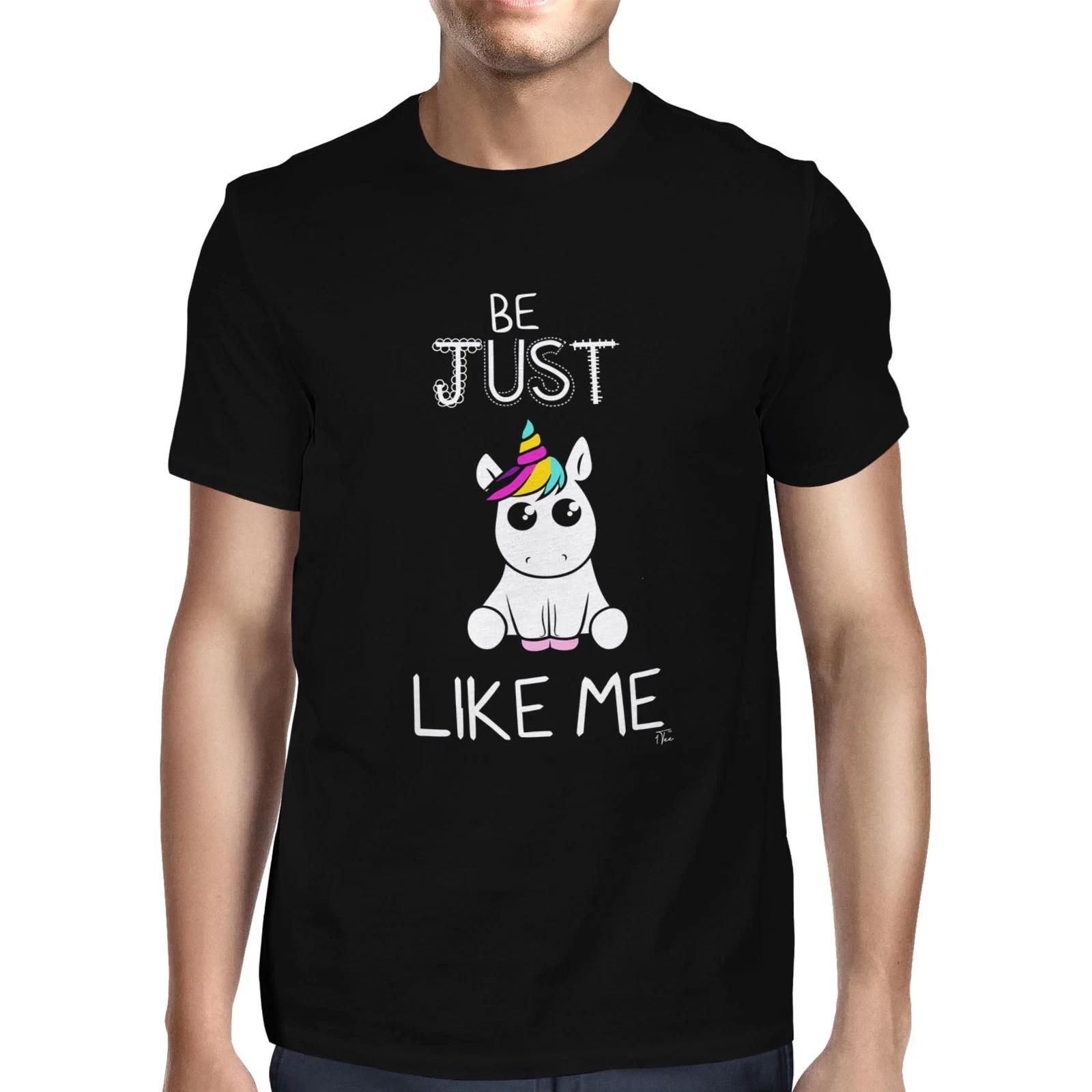1Tee Mens Be Just Like Me Cute Unicorn T-Shirt XXXXL