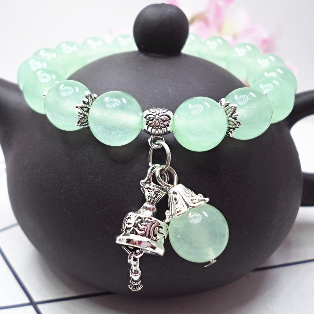 Original crystal bracelet chalcedony stone pendant bracelet women's style women's jewelry handmade beaded hand jewelry