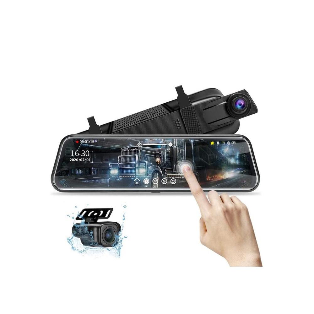 10-inchrror Dash Cam Night Vision 1080P Full Touch Screen Front and Rear View Backup Camera for Cars Loop Recording Streaming Media 170° Wide Angle P