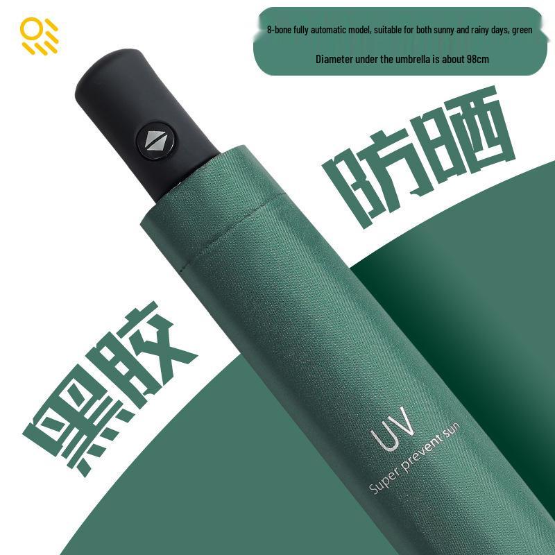 Extra Large Reinforced Automatic Sun & Rain Umbrella with Anti-UV Sunshade and Logo Print