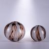 Glass Vase Geometric Sphericity Transparent Striped Flower Vase Flower Arrangement Accessories Terrarium Home Decoration