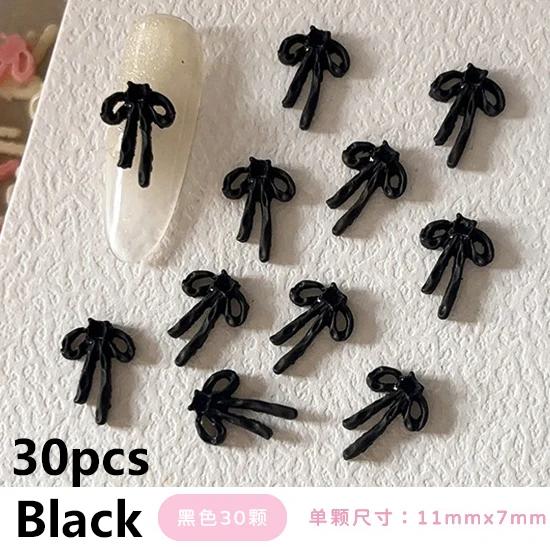 French Ribbons Colorful Resin Cute Bowknot Charm Leopard Print Bow Tie Nail Art Decorations Manicure Tools Accessories Wholesale