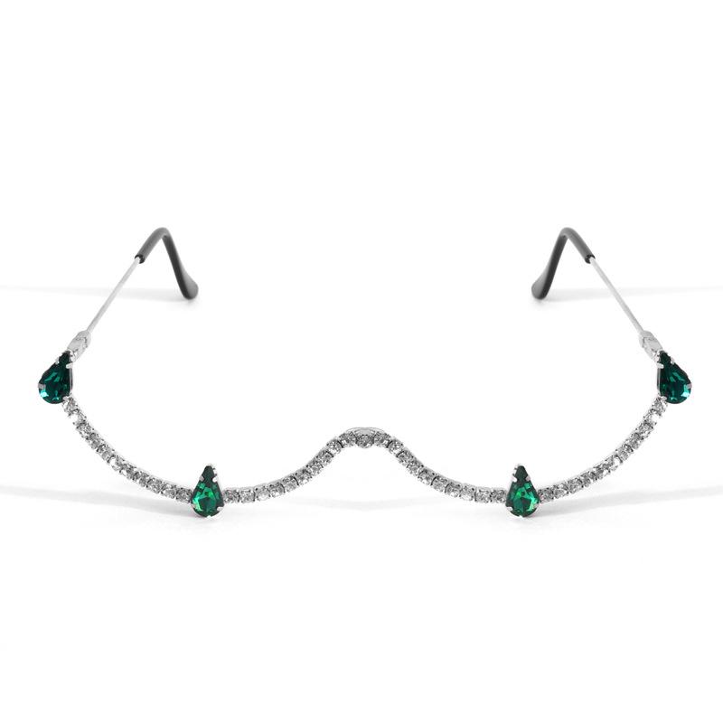 Fashion Rhinestone Eyeglass Frame for Women - Exaggerated Metal Design