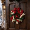 Einzigartiges Weihnachtsgeschenk für Lehrer, Weihnachts-Stoffkranz DIY-Set, Patchwork Anfängerfreundlich, Handgefertigte Bastelgirlande, Materialdekoration