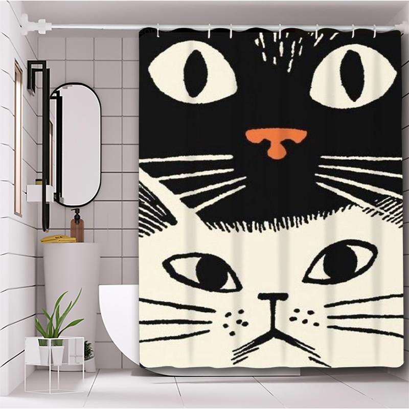 Animal Abstract Patterns Pattern Modern Style Bathroom Shower Curtain With 12 Hooks Home Bathroom Decor And Accessories