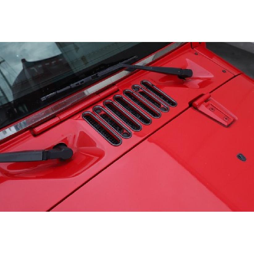 Carbon Fiber Hood Vent Cover Cowl Panel Vent Trim For Jeep Wrangler JK 2007-2017