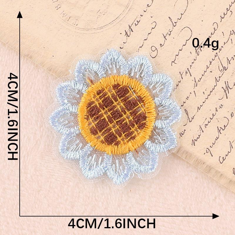 Computer Embroidery Label Can Be Sunflower Flower Cloth Label Clothing Accessories Hand Account Diy Accessories Accessories Embroidery Cloth Sticker