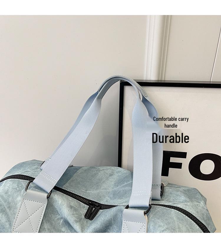 Trendy PU Leather Large-Capacity Travel Bag: Casual Handheld & Single Shoulder Sports Fitness Luggage