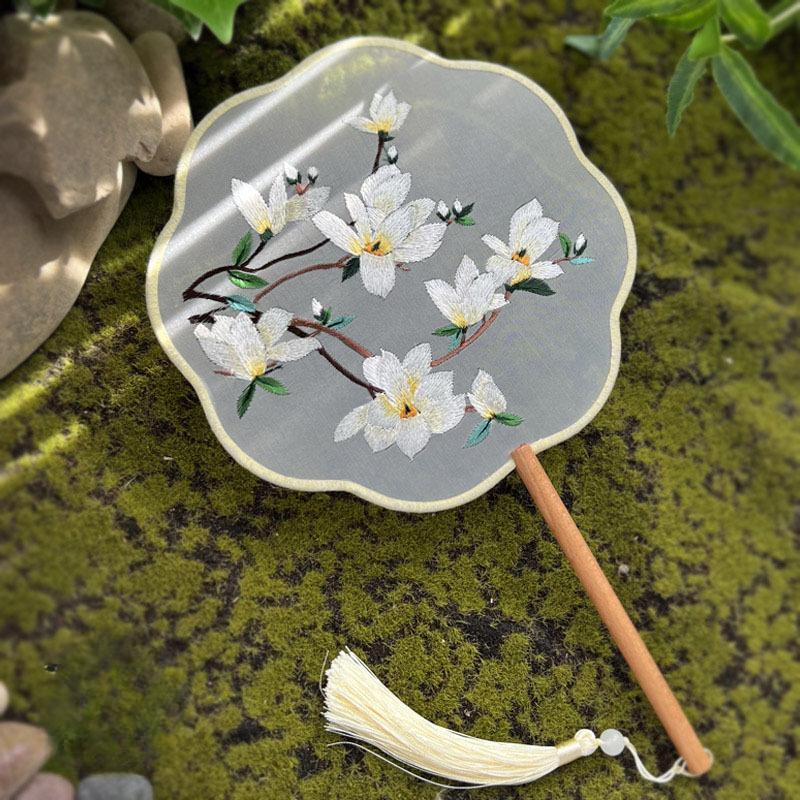 Chinese Ancient Style Fan Female Fan Embroidered Fan Embroidered Fan Suzhou Double Sided Embroidered Fan Commemorative Gift