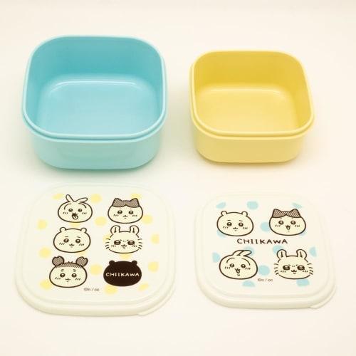 OSK (OSK) 2-Piece Set of 910ml Chiikawa CKW No.5 Bento Boxes with Antibacterial Sealing, Made in Japan, SSP-22