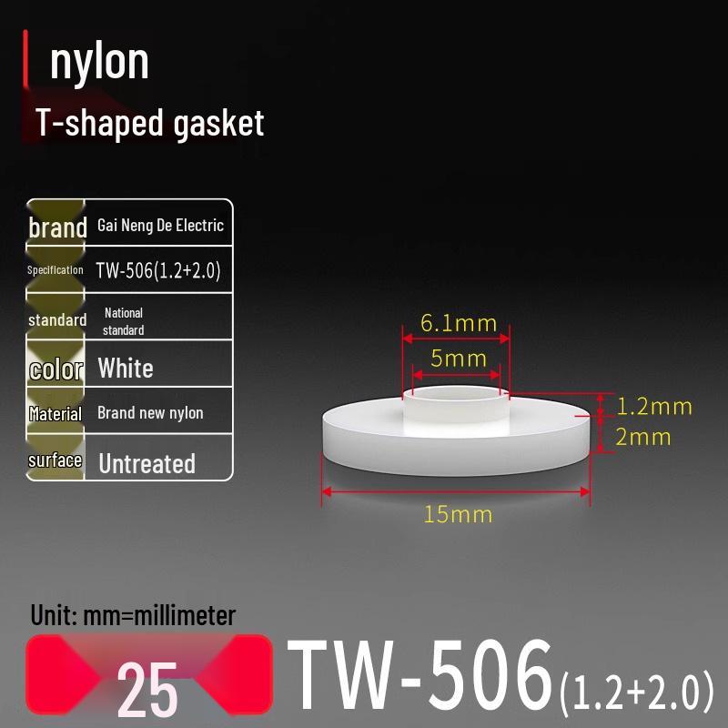 T-förmiger Nylon-Kunststoff-Dichtungsring und Schraubwellenhülse (Für dich: M2-M35)