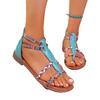 New Flat Shoes Women's Fashion Casual Sandals Color Matching Woven Color Matching Beach