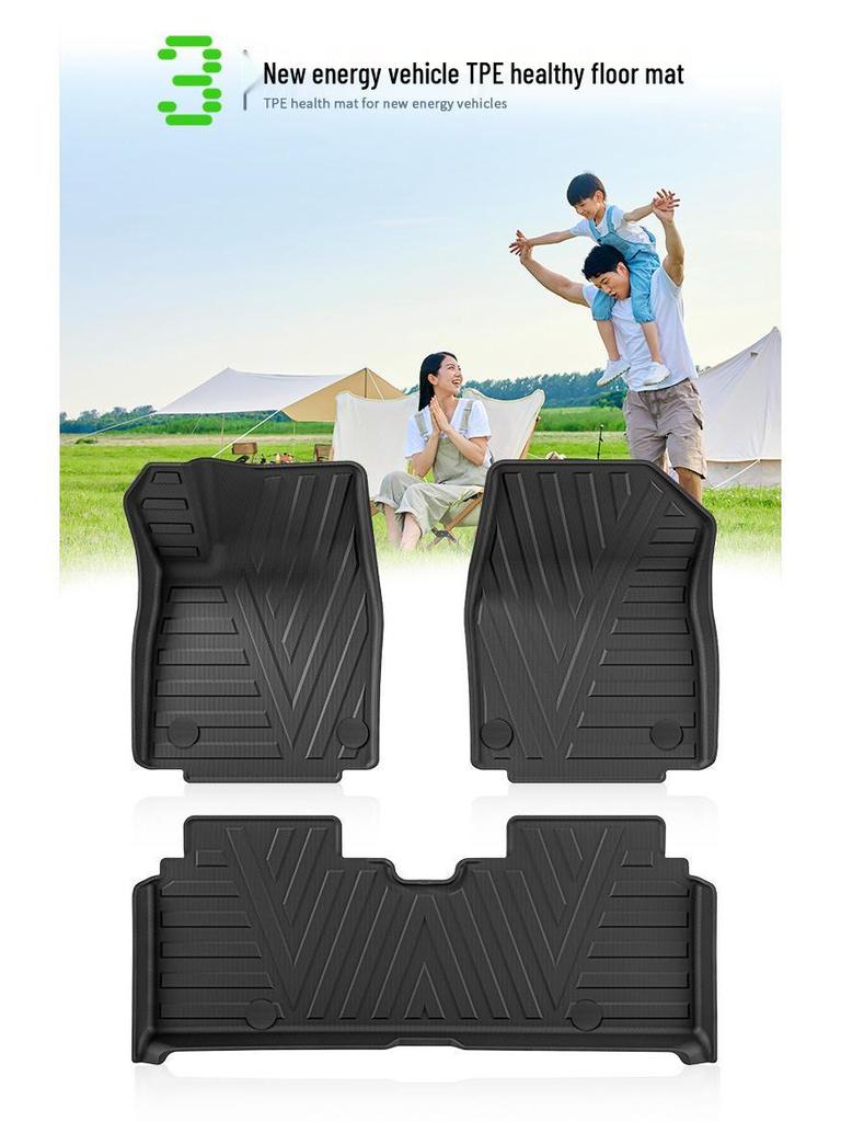 Kia EV6 2022-23 TPE Floor Mats - Complete Car & Trunk Coverage, Includes Backrest Mat