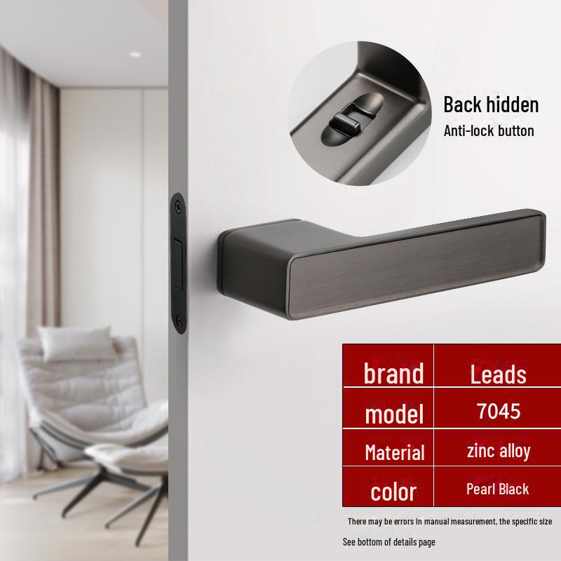 Minimalist Silent Magnetic Door Lock for Bedroom, Indoor Wooden Doors, and Bathroom