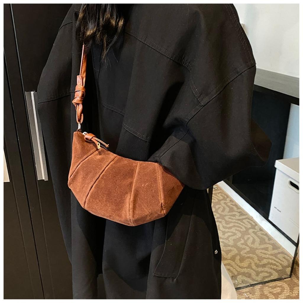 Hochwertige Nischentaschen für Damen, Retro- und modische Taschen in Knödelform, Umhängetaschen mit einem Schultergurt, vielseitige Taschen in Croissantform