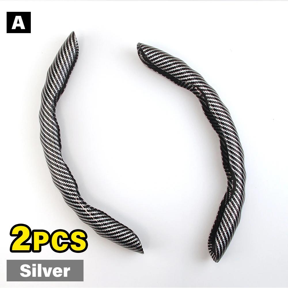 38CM Universal Car Steering Wheel Cover Breathable Anti Slip Carbon Steering Covers Suitable Steering Wheel Interior Accessories