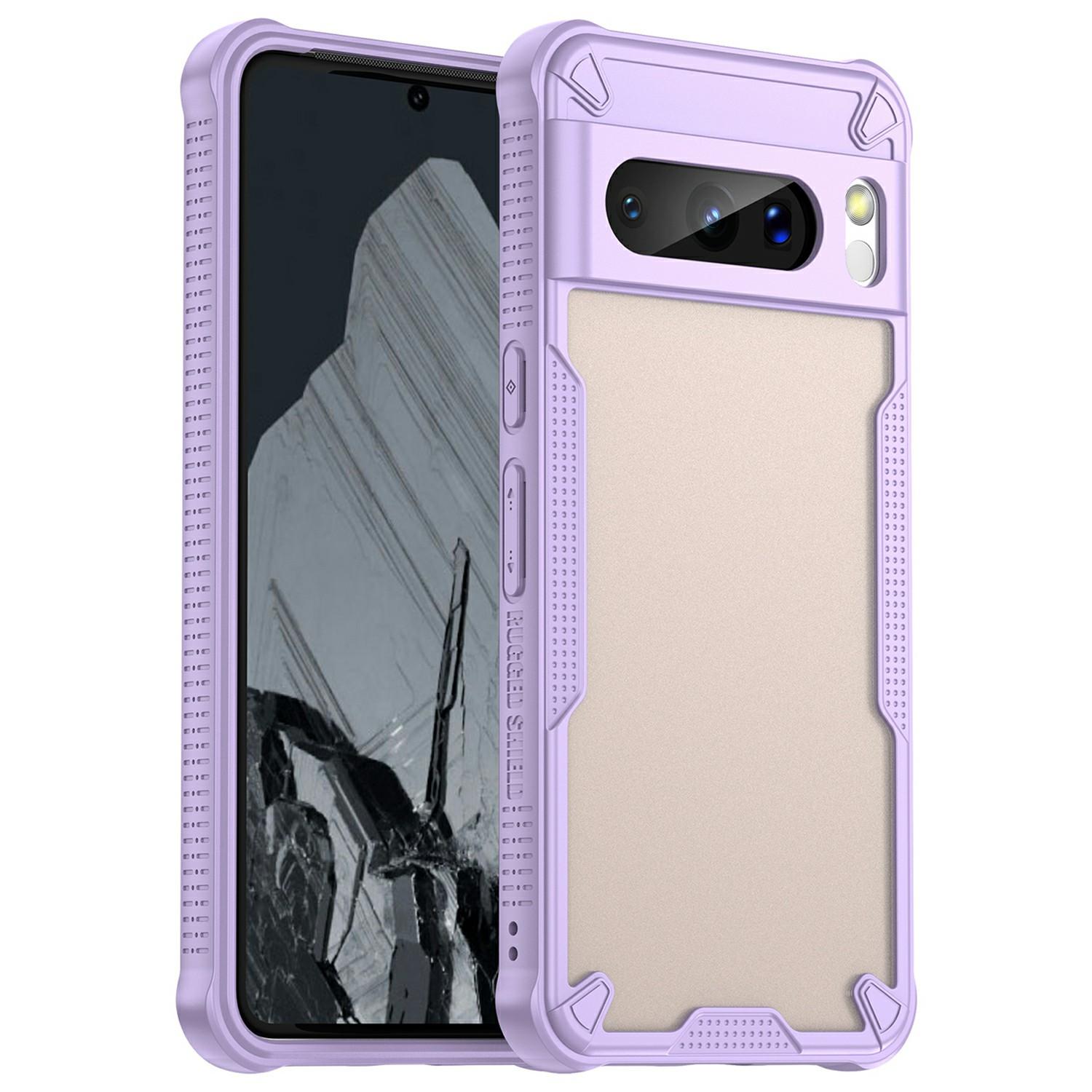 

For Google Pixel 8 Pro Case PC+TPU Frosted Phone Back Cover Purple