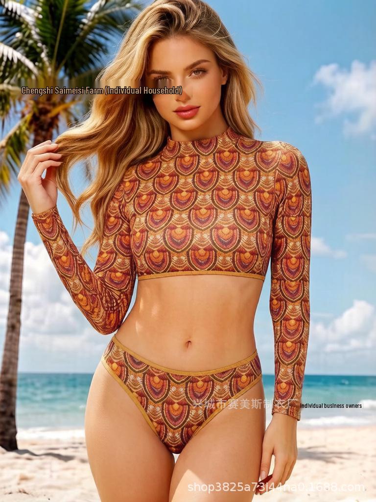 Women's Russian Mesh Tankini Swimsuit with Sun Protection